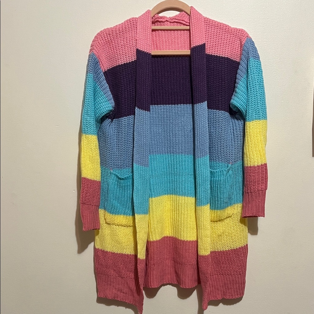 Colorful Striped Women's Cardigan
